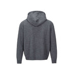 Unisex thick knit hoodie cardigan with continuous button placket and ribbed cuffs Fashion Glam