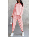 Women's Casual Two-Piece Lounge Set with Oversize Sweatshirt and Tailored Tapered Pants Fashion Glam