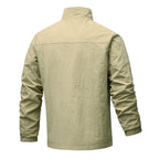 Men's lightweight technical windbreaker with mesh lining, high stand-up collar and zippered pockets Fashion Glam