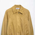 Women's short-cut suede look bomber jacket with raglan sleeves and elastic hem Fashion Glam