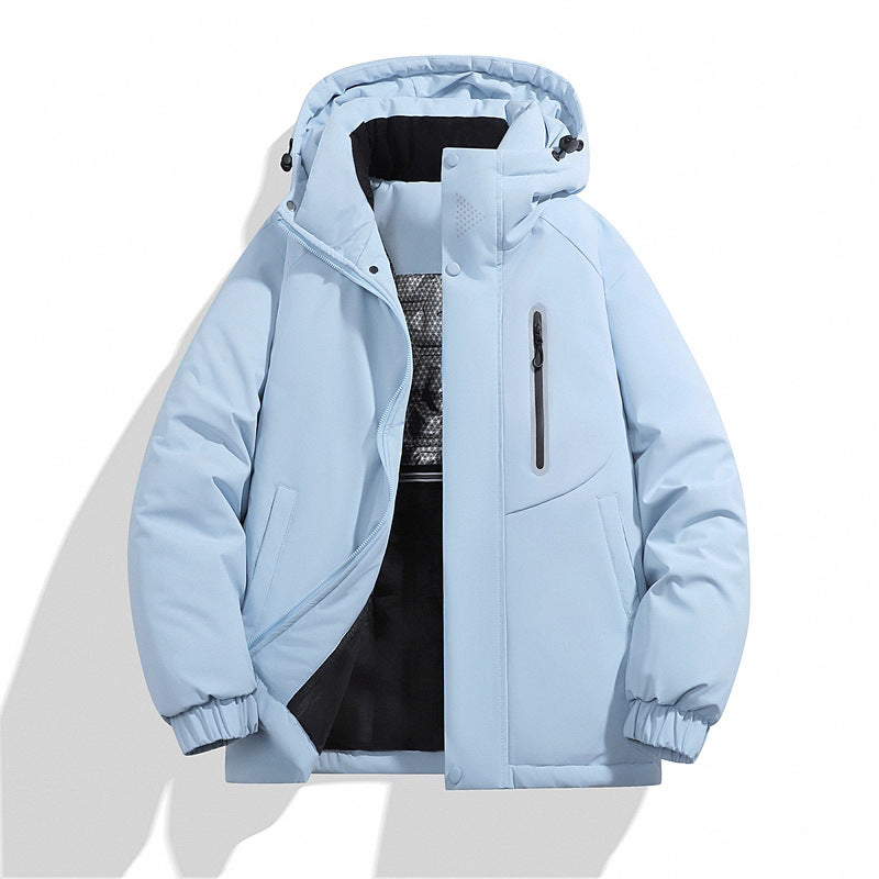 Men's Padded Hooded Winter Jacket with Water-Repellent Membrane and Welded Chest Pocket Fashion Glam