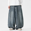 Men's extra-wide baggy jeans with a low crotch, relaxed low-crotch cut, and wide hem Fashion Glam