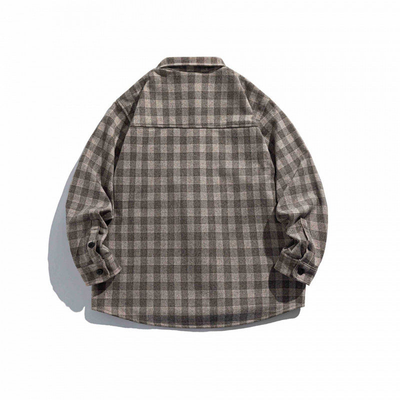 Unisex Boxy Checkered Overshirt made of soft Flannel with patch breast pocket Fashion Glam