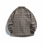 Unisex Boxy Checkered Overshirt made of soft Flannel with patch breast pocket Fashion Glam