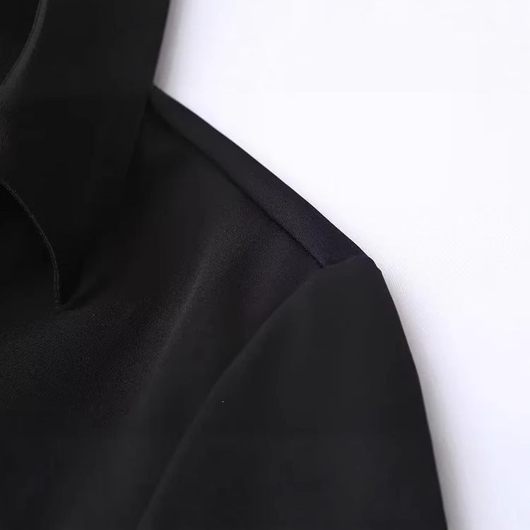 Women Elegant tailored shirt blouse with fine button placket and pointed collar Fashion Glam