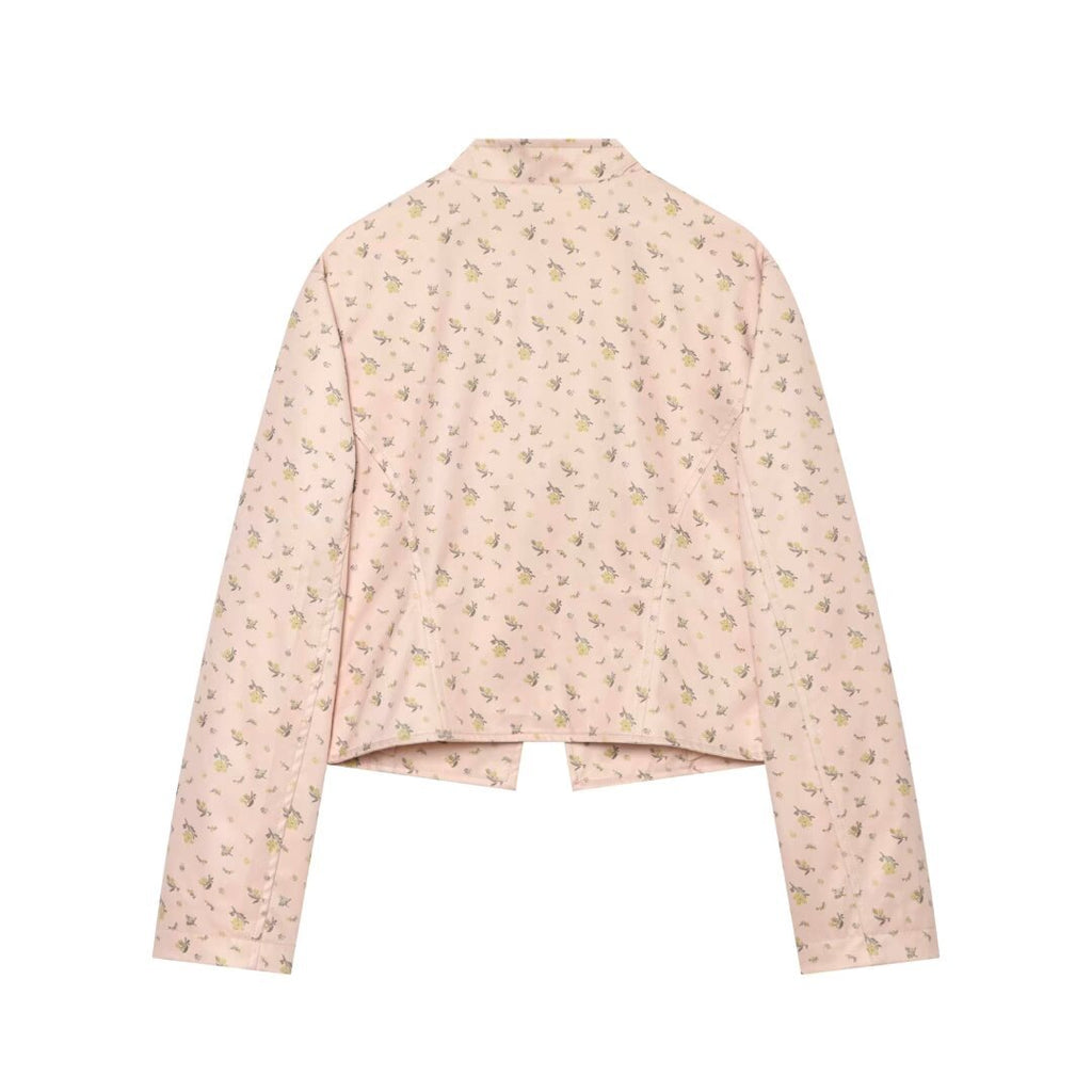 Ladies short jacket with Mandarin collar and decorative toggle fastenings Fashion Glam