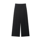 Women's high-waisted wide palazzo pants with pleats and elegant drape Fashion Glam