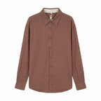Men's Lightweight Oversized Linen Shirt with Kent Collar and Rounded Hem Fashion Glam