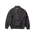 Unisex Oversized Knit Cardigan with Shawl Collar, Structure Mix and Button Placket Fashion Glam