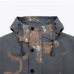 Men's Technical Camouflage Parka with Hood and Ripstop Outer Material Fashion Glam