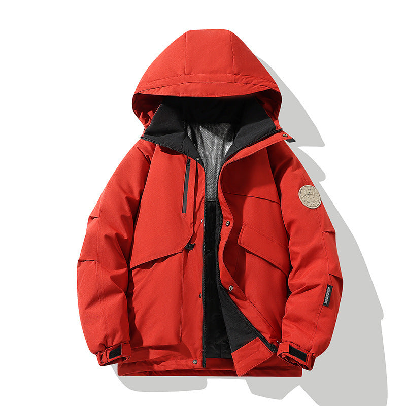 Men's Technical Hooded Field Parka with Thermal Insulation, Windproof Membrane and Multi-Pocket Fashion Glam