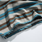 Men's Oversized Striped Sweatshirt with Drawstring Hem and Round Neck Fashion Glam