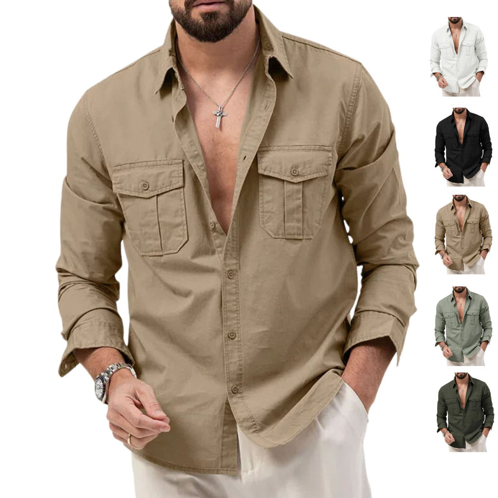 Men's shirt with two chest pockets, Kent collar and classic fit Fashion Glam
