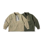Unisex Lightweight Oversized Anorak with Half Zipper, Utility Pockets and Drawstring Hem Fashion Glam