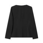 Women's elegant high-waisted wide-leg suit pants with crease Fashion Glam