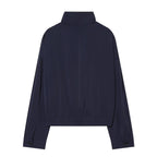 Women's Short Bomber Jacket with Stand-Up Collar, Zipper and Chest Flap Pockets Fashion Glam