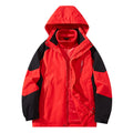 Men's water-repellent two-layer trekking jacket with removable fleece inner jacket and hood Fashion Glam