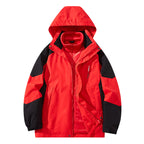 Men's water-repellent two-layer trekking jacket with removable fleece inner jacket and hood Fashion Glam