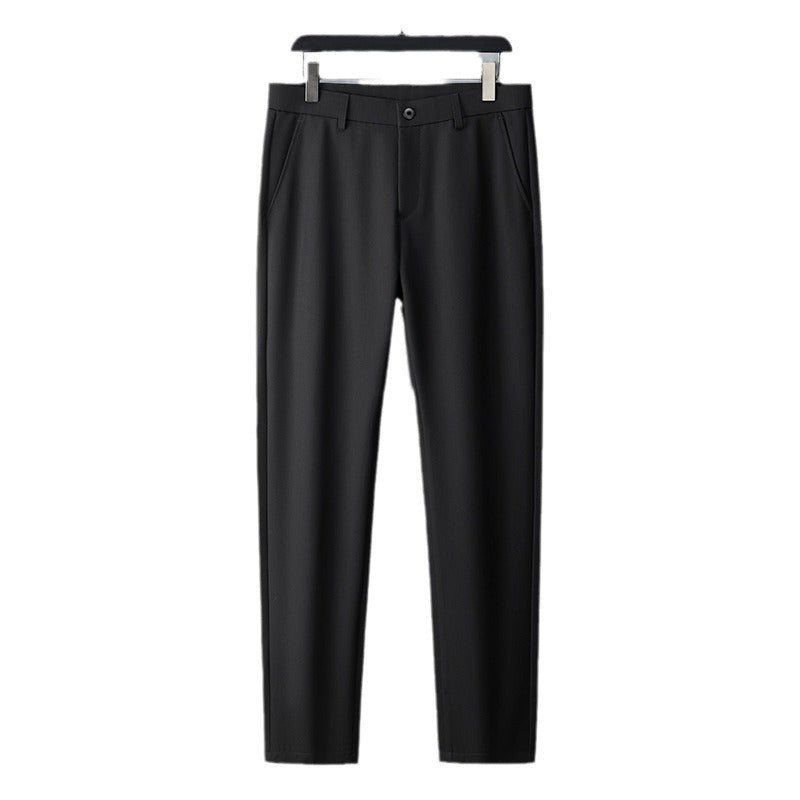 Men's slim-fit suit trousers made of stretch twill with straight leg Fashion Glam
