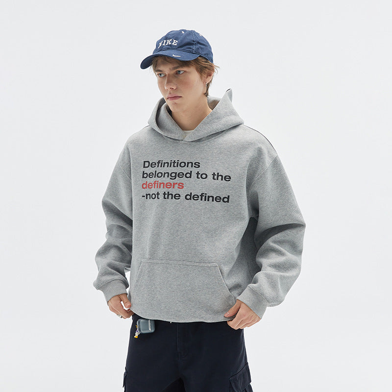 Unisex Oversize Hoodie made of cotton blend with kangaroo pocket and statement print Fashion Glam