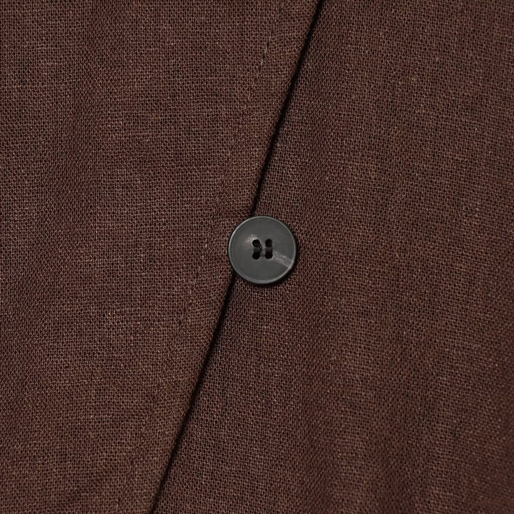 Women's Lightweight Asymmetrical Blouse Jacket with Diagonal Button Placket Fashion Glam