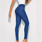 Women's Sculpting High Waist Skinny Jeans with V-Shaped Waist Fashion Glam