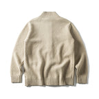 Unisex Structured Button Cardigan with Stand Collar and Patch Pockets Fashion Glam