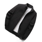 Men's Lightweight Windbreaker Transition Jacket with Stand-up Collar, Elastic Cuffs and Concealed Zipper Fashion Glam