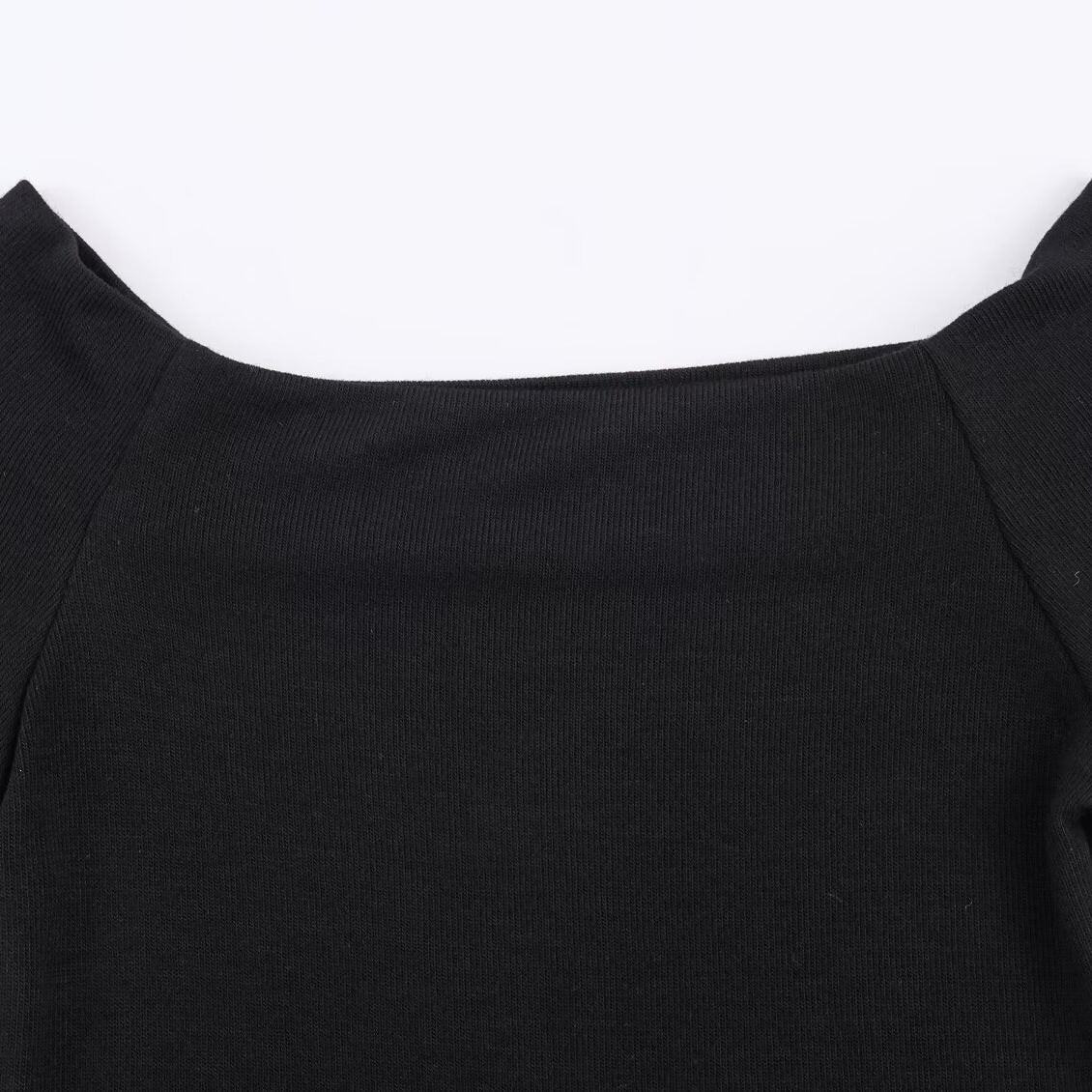Women's Fitted Fine Knit Tunic with Wide Boat Neck and 3/4 Sleeves Fashion Glam