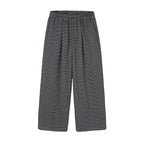 Women's culotte pants with wide leg, high waistband, and fine stripe pattern Fashion Glam