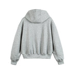 Unisex Oversize Hoodie Zip Jacket with Collegiate Patches Fashion Glam