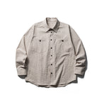 Men's Oversize Check Shirt made of textured cotton blend with chest pockets Fashion Glam