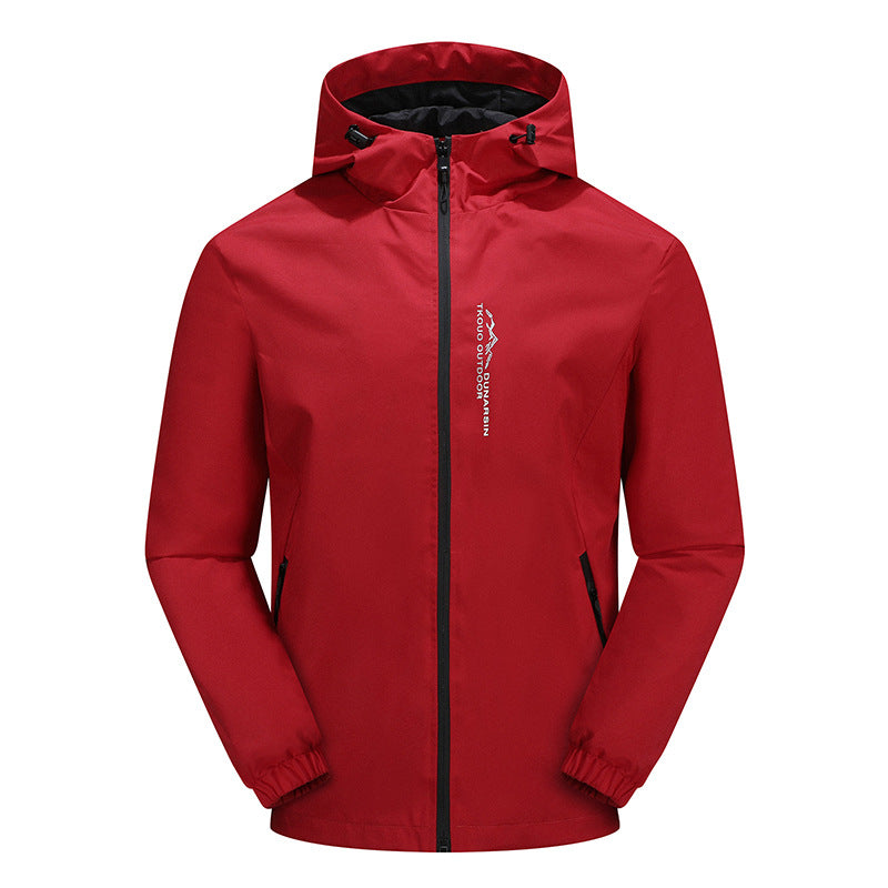 Men's Ultralight Rain Jacket with Hood, Water-Repellent Membrane and Taped Seams Fashion Glam
