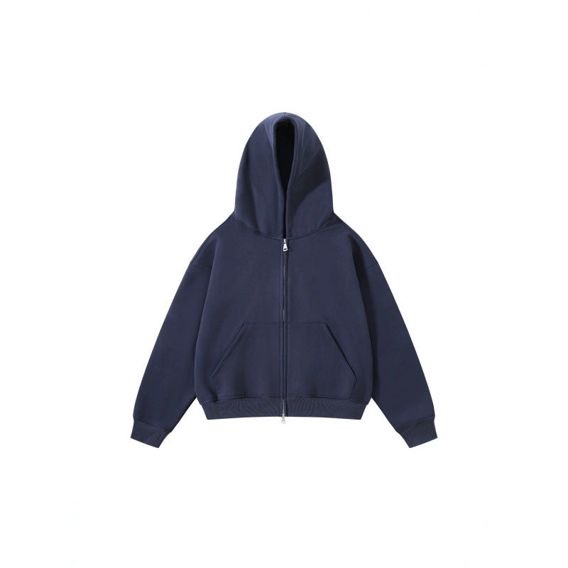 Unisex Oversize Hoodie with full zip and kangaroo pockets made of cotton fleece Fashion Glam