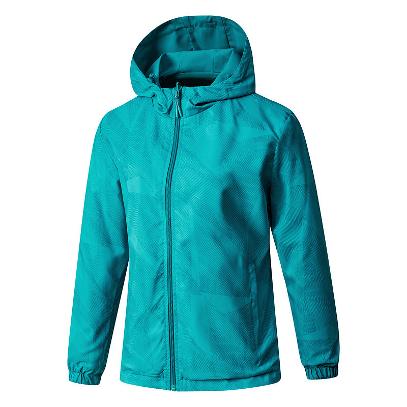 Women Lightweight Technical Hooded Jacket Water-Repellent with Full Zip and Elastic Cuffs Fashion Glam