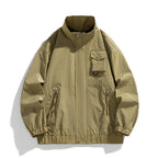 Men's lightweight technical utility transition jacket with stand-up collar and multifunction pockets Fashion Glam