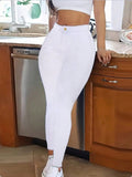 Women's high-waisted elastic tight jeans with figure-shaping effect Fashion Glam