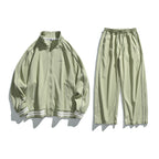 Unisex Sportive Track Jacket in oversized cut with stand-up collar, contrast piping and ribbed cuffs Fashion Glam