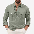 Men's shirt with two chest pockets, Kent collar and classic fit Fashion Glam