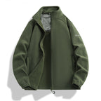 Men's fleece jacket with stand-up collar, wind-resistant microfleece and zippered pockets Fashion Glam