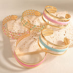 Women Open Bangle with Artistic Relief Design Fashion Glam