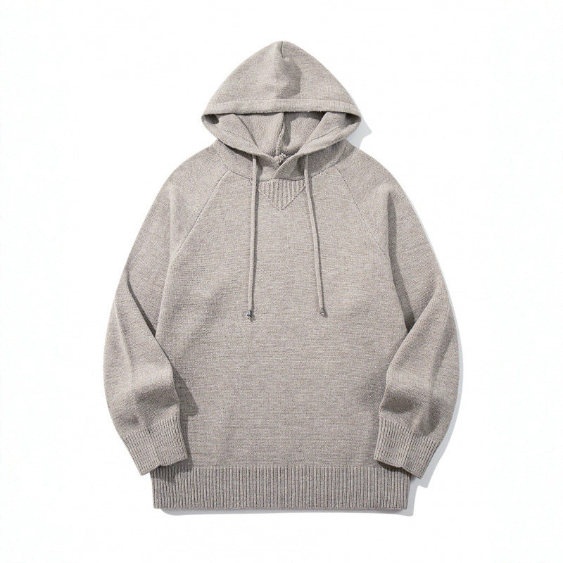 Unisex Oversize Knit Hoodie with Raglan Sleeves and Ribbed Cuffs Fashion Glam