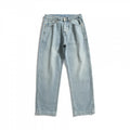 Men's Casual Straight Jeans with High Waist, Straight Leg and Stonewashed Finish Fashion Glam