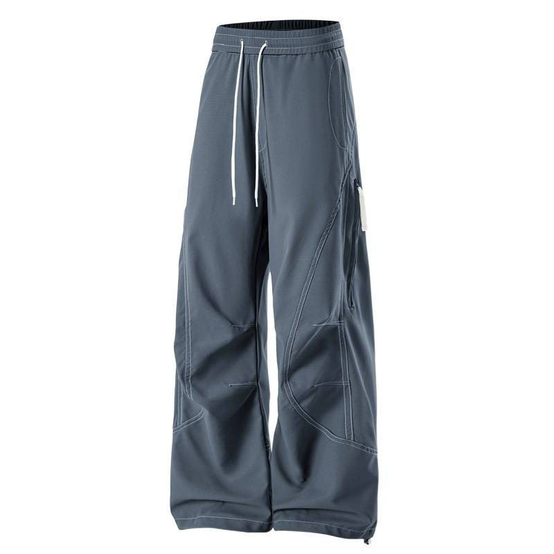 Men's Baggy Cargo Pants with Elastic Waistband, Multifunctional Pockets, and Adjustable Hem Fashion Glam