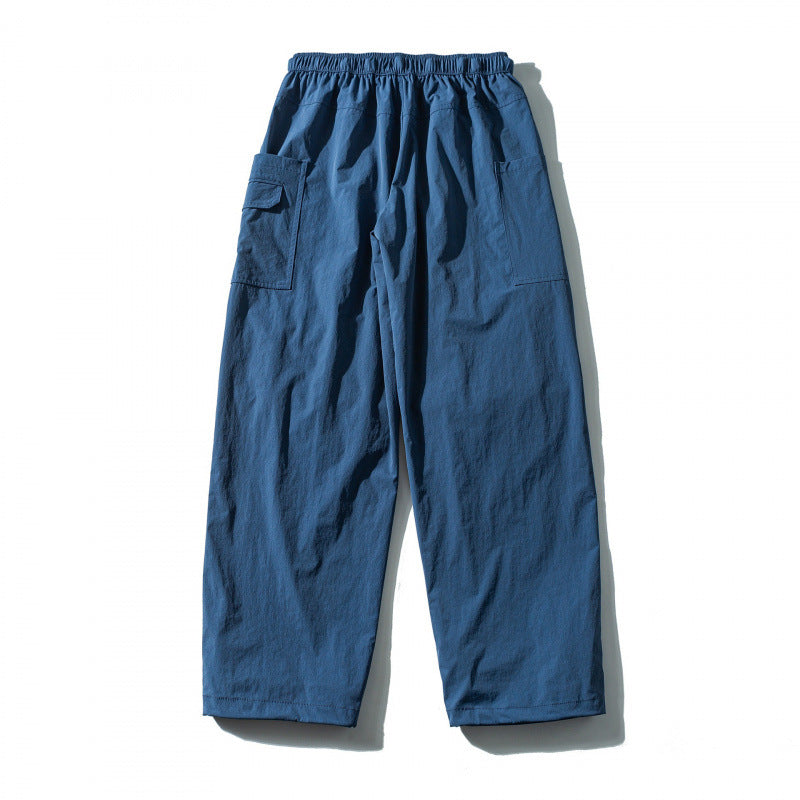 Unisex Utility Cargo Pants with elastic waistband, adjustable belt, and large patch pockets Fashion Glam