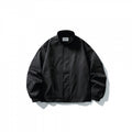 Men's Short Windproof Field Bomber Jacket with Stand-up Collar, Concealed Closure and Elastic Cuffs Fashion Glam