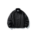 Men's Short Windproof Field Bomber Jacket with Stand-up Collar, Concealed Closure and Elastic Cuffs Fashion Glam