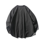 Unisex Collarless Overshirt Jacket with Snap Button Placket and Patch Chest Pockets Fashion Glam