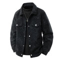 Men's cord overshirt with floral textured print, chest pockets, and relaxed fit Fashion Glam
