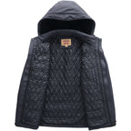 Men's water-repellent padded thermal jacket with adjustable hood and windproof membrane Fashion Glam